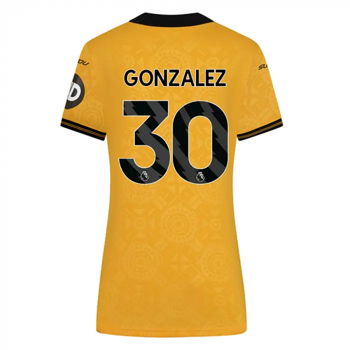 Wolverhampton Wanderers Shirt Store | 2025-26 Wolves Pro Home Shirt – Womens GONZALEZ 30 Collection Wolverhampton Wanderers Official Gear